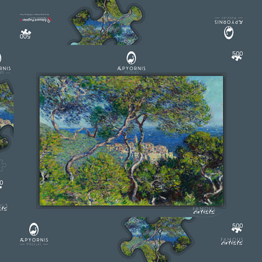 Darstellung des Puzzle Motivs Bordighera (1884) by Claude Monet 500 Puzzle Schachtel 3D Modell