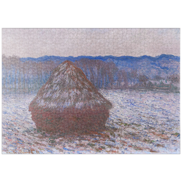 Darstellung des Puzzle Motivs puzzleplate Haystacks (18901891) by Claude Monet 1000 Puzzle
