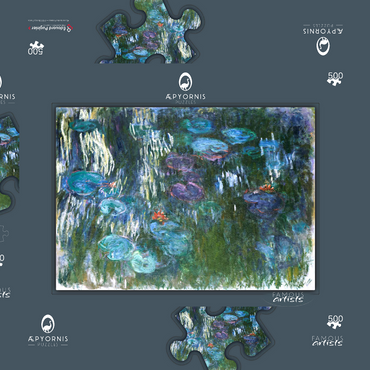 Darstellung des Puzzle Motivs Water Lilies (1916–1919) by Claude Monet 500 Puzzle Schachtel 3D Modell