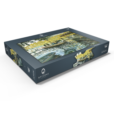 Darstellung des Puzzle Motivs La Grenouillère (1869) by Claude Monet 1000 Puzzle Schachtel Ansicht1