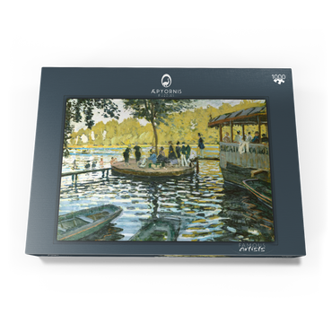 Darstellung des Puzzle Motivs La Grenouillère (1869) by Claude Monet 1000 Puzzle Schachtel Ansicht3