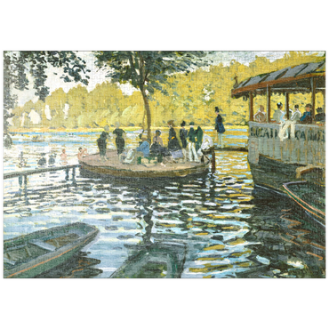 Darstellung des Puzzle Motivs puzzleplate La Grenouillère (1869) by Claude Monet 1000 Puzzle