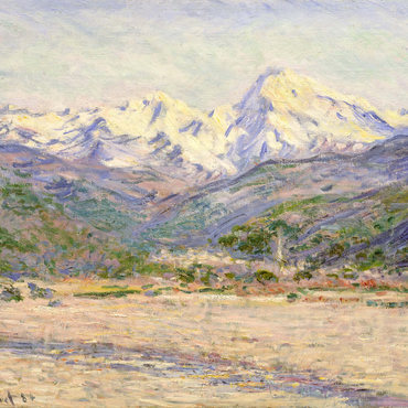 Darstellung des Puzzle Motivs The Valley of the Nervia (1884) by Claude Monet 1000 Puzzle 3D Modell