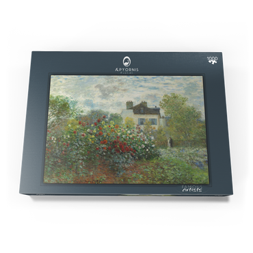 Darstellung des Puzzle Motivs The Artist's Garden in Argenteuil, A Corner of the Garden with Dahlias (1873) by Claude Monet 1000 Puzzle Schachtel Ansicht3