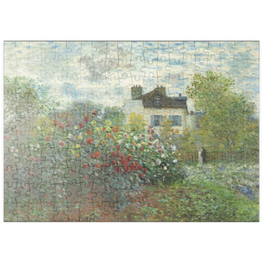 Darstellung des Puzzle Motivs puzzleplate The Artist's Garden in Argenteuil, A Corner of the Garden with Dahlias (1873) by Claude Monet 200 Puzzle