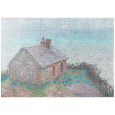 Darstellung des Puzzle Motivs puzzleplate The Customs House at Varengeville (1897) by Claude Monet 1000 Puzzle