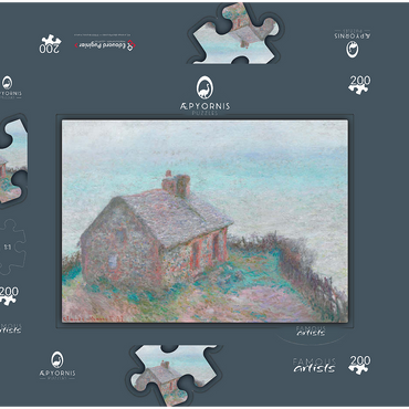 Darstellung des Puzzle Motivs The Customs House at Varengeville (1897) by Claude Monet 200 Puzzle Schachtel 3D Modell