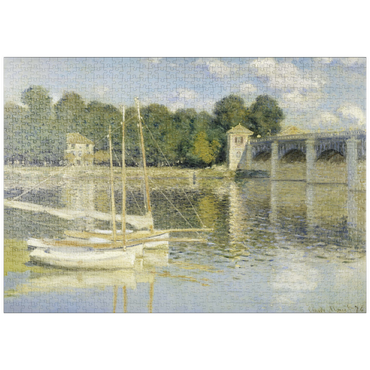 Darstellung des Puzzle Motivs puzzleplate Claude Monet's The Argenteuil Bridge (1874) 1000 Puzzle