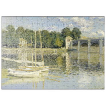 Darstellung des Puzzle Motivs puzzleplate Claude Monet's The Argenteuil Bridge (1874) 200 Puzzle