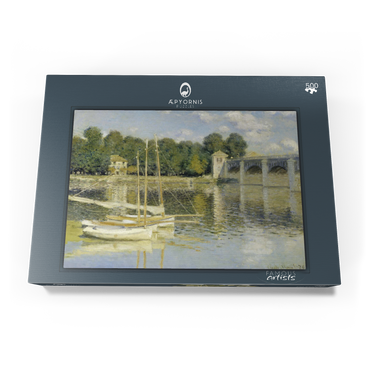 Darstellung des Puzzle Motivs Claude Monet's The Argenteuil Bridge (1874) 500 Puzzle Schachtel Ansicht3