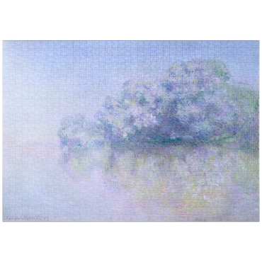 Darstellung des Puzzle Motivs puzzleplate Île aux Orties near Vernon (1897) by Claude Monet 1000 Puzzle