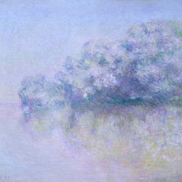 Darstellung des Puzzle Motivs Île aux Orties near Vernon (1897) by Claude Monet 1000 Puzzle 3D Modell
