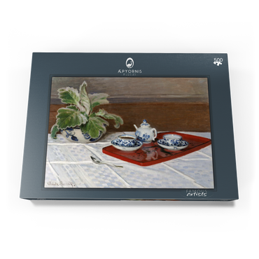 Darstellung des Puzzle Motivs Claude Monet's Still Life, Tea Service (1872) 500 Puzzle Schachtel Ansicht3
