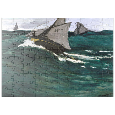 Darstellung des Puzzle Motivs puzzleplate The Green Wave (1866–1867) by Claude Monet 100 Puzzle