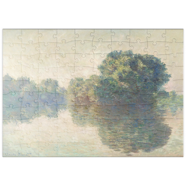 Darstellung des Puzzle Motivs puzzleplate The Seine at Giverny (1897) by Claude Monet 100 Puzzle