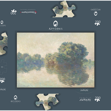 Darstellung des Puzzle Motivs The Seine at Giverny (1897) by Claude Monet 200 Puzzle Schachtel 3D Modell