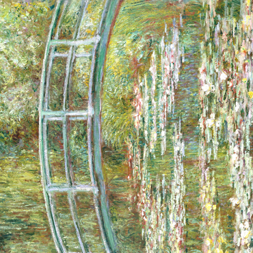 Darstellung des Puzzle Motivs Bridge over a Pond of Water Lilies by Claude Monet 1000 Puzzle 3D Modell