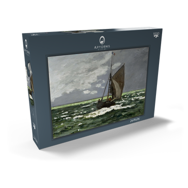 Darstellung des Puzzle Motivs Claude Monet's Seascape, Storm (1866) 1000 Puzzle Schachtel Ansicht2