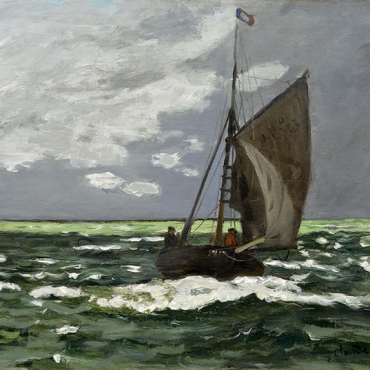 Darstellung des Puzzle Motivs Claude Monet's Seascape, Storm (1866) 500 Puzzle 3D Modell
