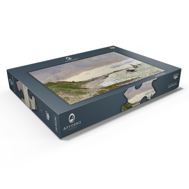 Darstellung des Puzzle Motivs Claude Monet's The Seashore at Sainte-Adresse (1864) 1000 Puzzle Schachtel Ansicht1