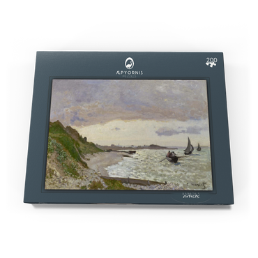 Darstellung des Puzzle Motivs Claude Monet's The Seashore at Sainte-Adresse (1864) 200 Puzzle Schachtel Ansicht3