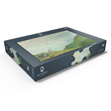 Darstellung des Puzzle Motivs Cliffs at Pourville (1882) by Claude Monet 1000 Puzzle Schachtel Ansicht1