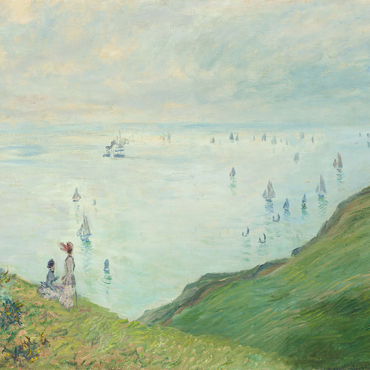 Darstellung des Puzzle Motivs Cliffs at Pourville (1882) by Claude Monet 100 Puzzle 3D Modell