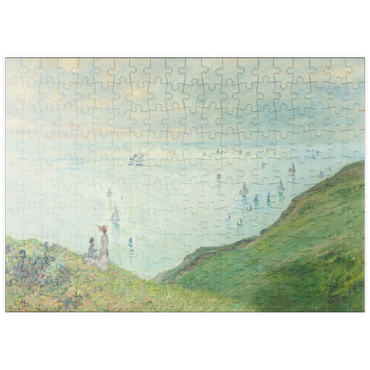 Darstellung des Puzzle Motivs puzzleplate Cliffs at Pourville (1882) by Claude Monet 200 Puzzle