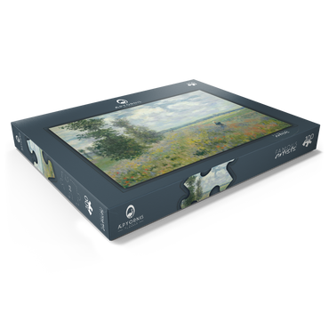 Darstellung des Puzzle Motivs Poppy Fields near Argenteuil (1875) by Claude Monet 100 Puzzle Schachtel Ansicht1