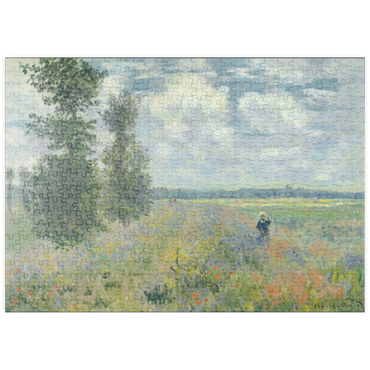 Darstellung des Puzzle Motivs puzzleplate Poppy Fields near Argenteuil (1875) by Claude Monet 500 Puzzle