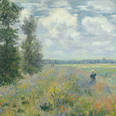 Darstellung des Puzzle Motivs Poppy Fields near Argenteuil (1875) by Claude Monet 500 Puzzle 3D Modell