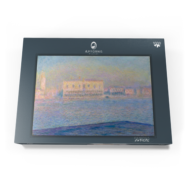 Darstellung des Puzzle Motivs The Doge's Palace Seen from San Giorgio Maggiore (1908) by Claude Monet 1000 Puzzle Schachtel Ansicht3