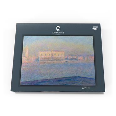 Darstellung des Puzzle Motivs The Doge's Palace Seen from San Giorgio Maggiore (1908) by Claude Monet 100 Puzzle Schachtel Ansicht3