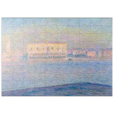 Darstellung des Puzzle Motivs puzzleplate The Doge's Palace Seen from San Giorgio Maggiore (1908) by Claude Monet 100 Puzzle