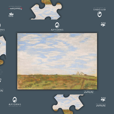 Darstellung des Puzzle Motivs Landscape (1864–1866) by Claude Monet 500 Puzzle Schachtel 3D Modell