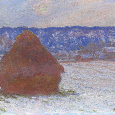 Darstellung des Puzzle Motivs Stack of Wheat, Snow Effect, Overcast Day (1890–1891) by Claude Monet 200 Puzzle 3D Modell