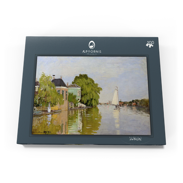 Darstellung des Puzzle Motivs Houses on the Achterzaan (1871) by Claude Monet 100 Puzzle Schachtel Ansicht3
