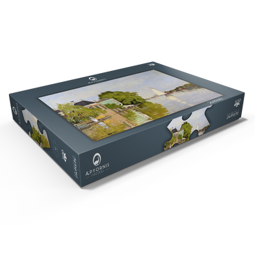 Darstellung des Puzzle Motivs Houses on the Achterzaan (1871) by Claude Monet 500 Puzzle Schachtel Ansicht1