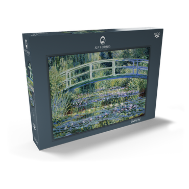 Darstellung des Puzzle Motivs Claude Monet's Water Lilies and Japanese Bridge (1899) 1000 Puzzle Schachtel Ansicht2