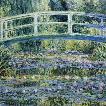 Darstellung des Puzzle Motivs Claude Monet's Water Lilies and Japanese Bridge (1899) 200 Puzzle 3D Modell