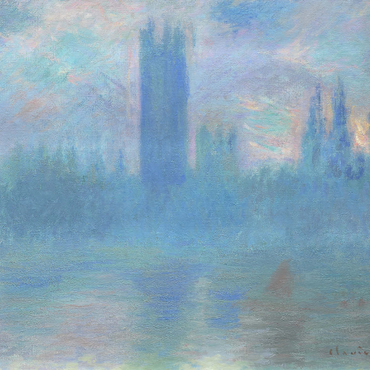 Darstellung des Puzzle Motivs Houses of Parliament, London (1900–1901) by Claude Monet 1000 Puzzle 3D Modell