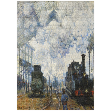 Darstellung des Puzzle Motivs puzzleplate Claude Monet's Arrival of the Normandy Train (1877) 1000 Puzzle