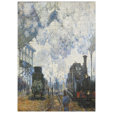 Darstellung des Puzzle Motivs puzzleplate Claude Monet's Arrival of the Normandy Train (1877) 100 Puzzle