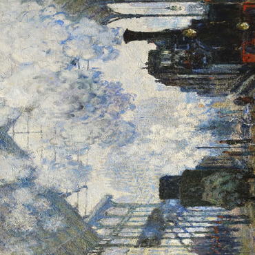 Darstellung des Puzzle Motivs Claude Monet's Arrival of the Normandy Train (1877) 100 Puzzle 3D Modell