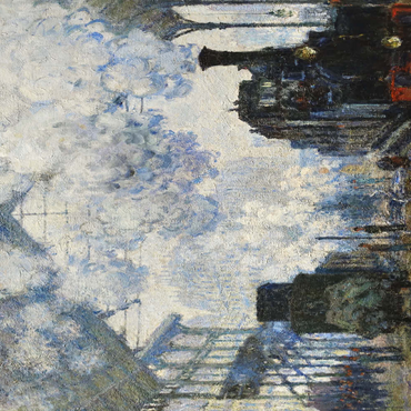 Darstellung des Puzzle Motivs Claude Monet's Arrival of the Normandy Train (1877) 200 Puzzle 3D Modell
