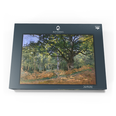 Darstellung des Puzzle Motivs The Bodmer Oak, Fontainebleau Forest (1865) by Claude Monet 1000 Puzzle Schachtel Ansicht3