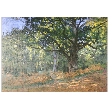 Darstellung des Puzzle Motivs puzzleplate The Bodmer Oak, Fontainebleau Forest (1865) by Claude Monet 200 Puzzle