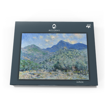 Darstellung des Puzzle Motivs Claude Monet's Valle Buona, Near Bordighera (1884) 100 Puzzle Schachtel Ansicht3