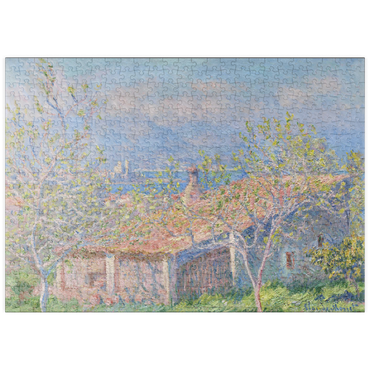Darstellung des Puzzle Motivs puzzleplate Gardener's House at Antibes (1888) by Claude Monet 500 Puzzle