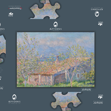 Darstellung des Puzzle Motivs Gardener's House at Antibes (1888) by Claude Monet 500 Puzzle Schachtel 3D Modell